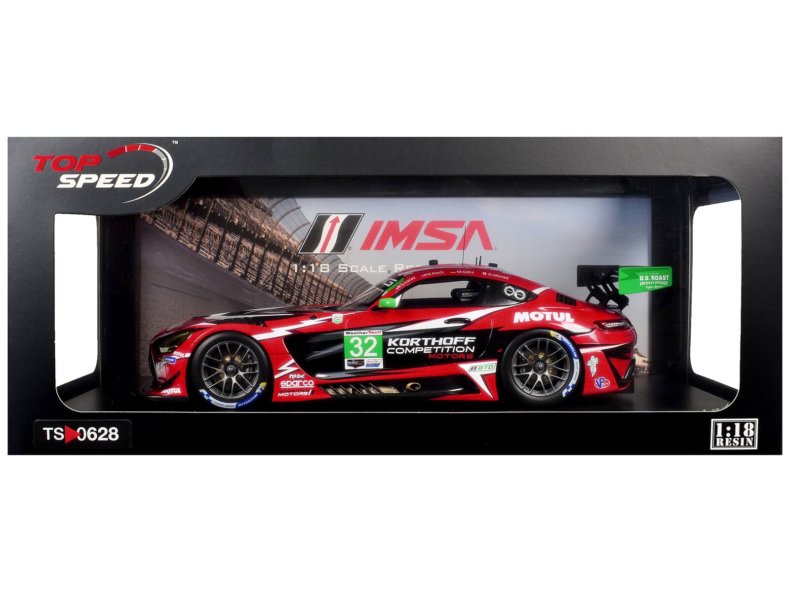 1:18 SCALE, R JUSN - D. Atunas U.S. ADAST DE -N - TS 0628 nE OTUL AITAREI eparco MOTUL WearTauh Fads KORTHOFF N 32 COMPETITION MOTORS - O VP 1:18 RESIN