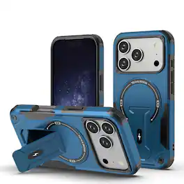 UUCOVER - Magnetic Case for Apple iPhone 17 Pro with Kickstand, Compatible with MagSafe Shockproof Hybrid Rugged Protective Cover - Darkblue