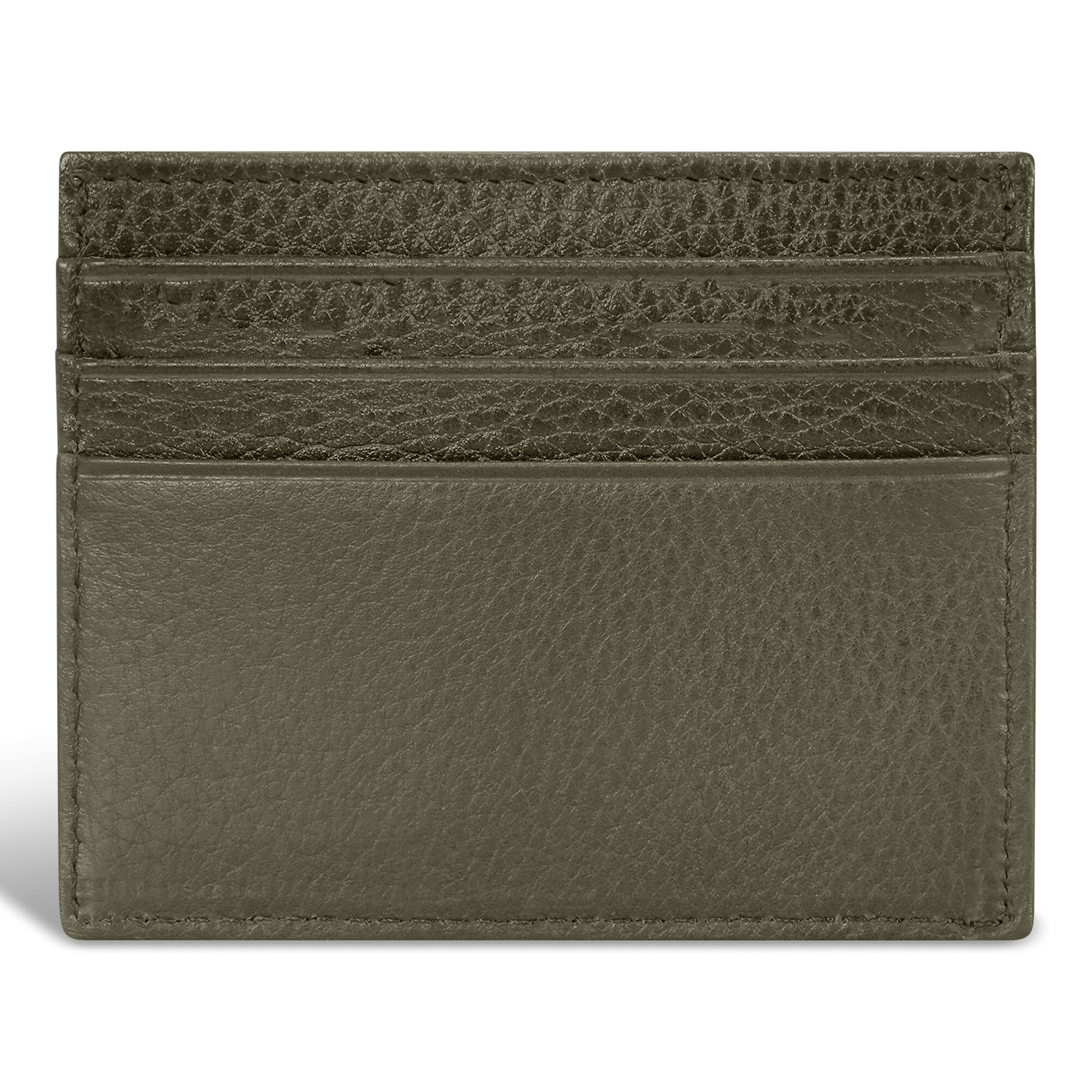 Left. Champs - Classic Collection Leather Cardholder - Khaki.