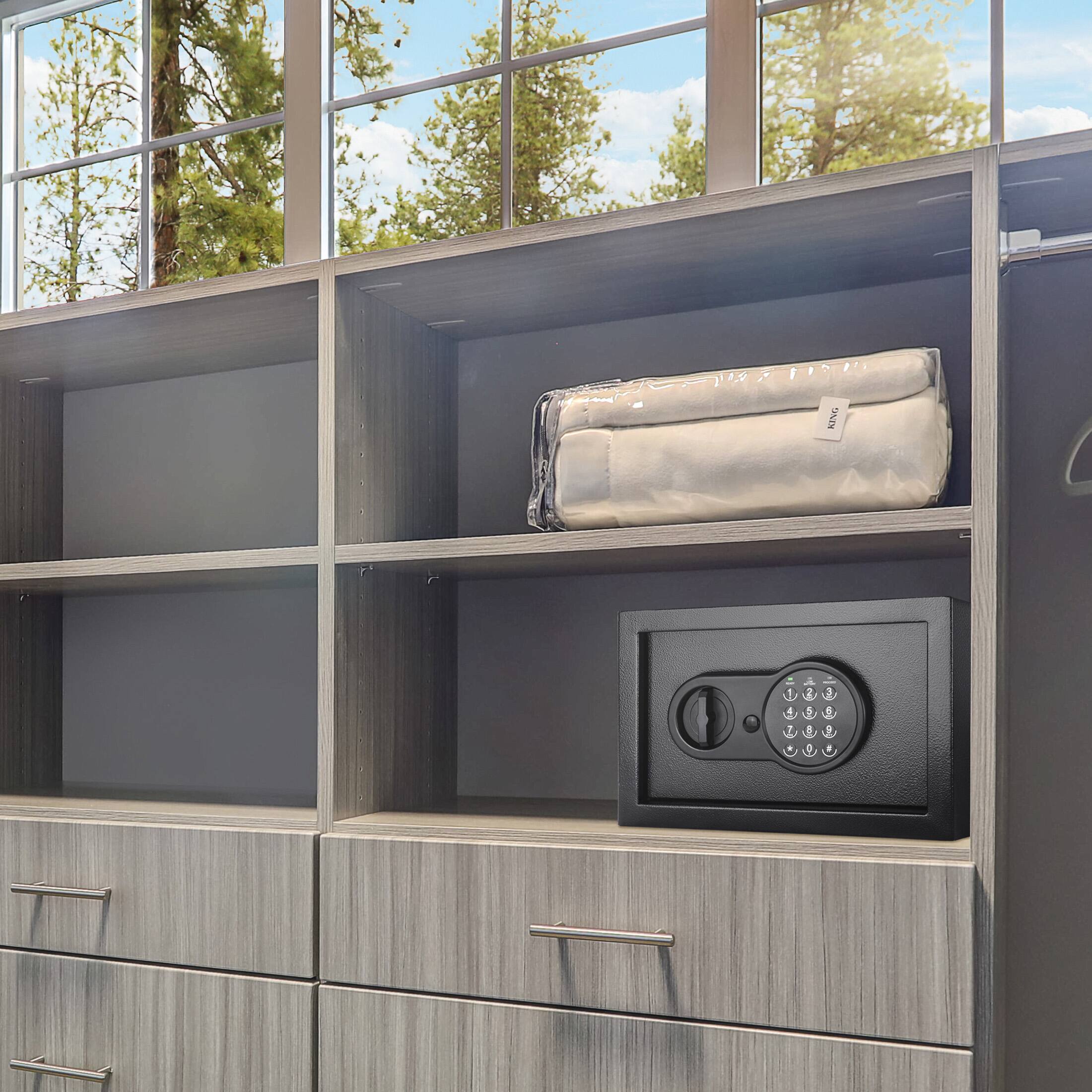 Alt View 15. Barska - 0.36 Cu Ft Digital Keypad Safe-Solid Steel Security Lock Box with Quick Access PIN Code, Dual Steel Deadbolts - Black.