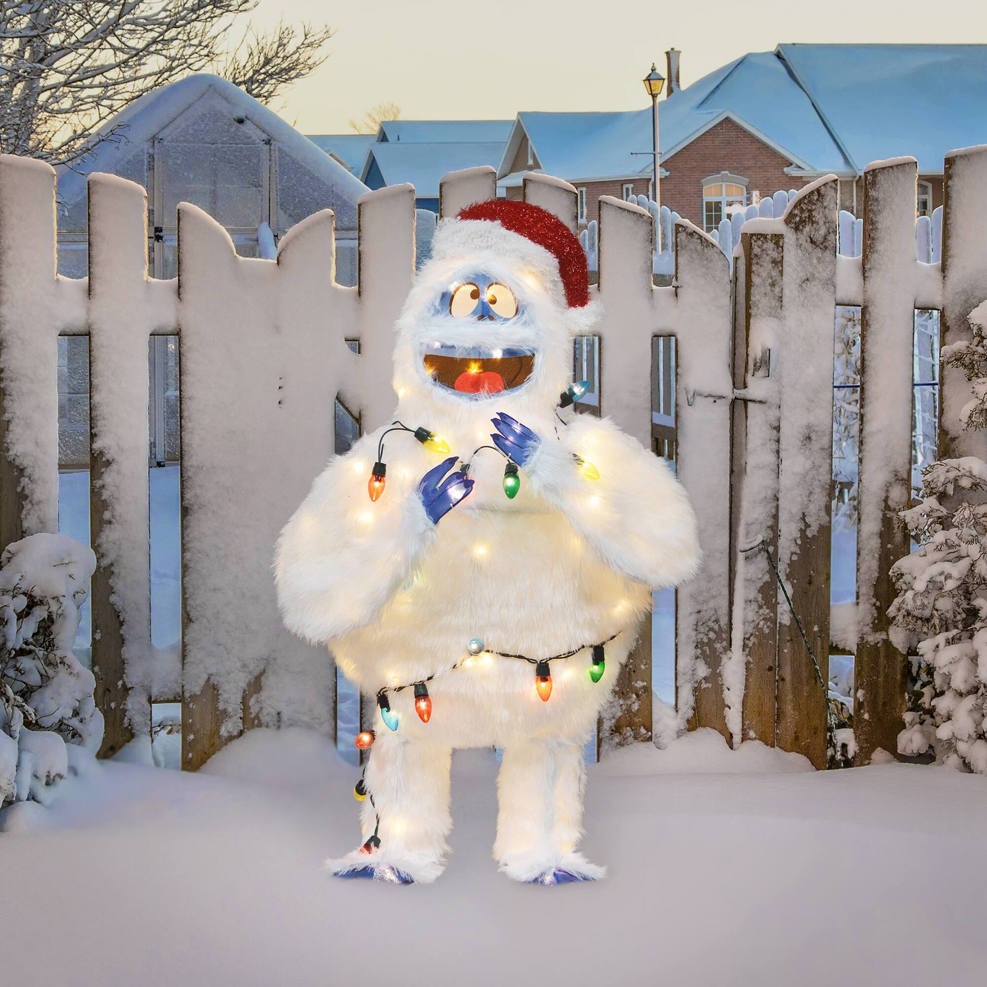 Alt View 2. ProductWorks - ProductWorks 48 Inch Bumble Pre-Lit Christmas Yard Ornament Holiday Decoration - Multicolor.