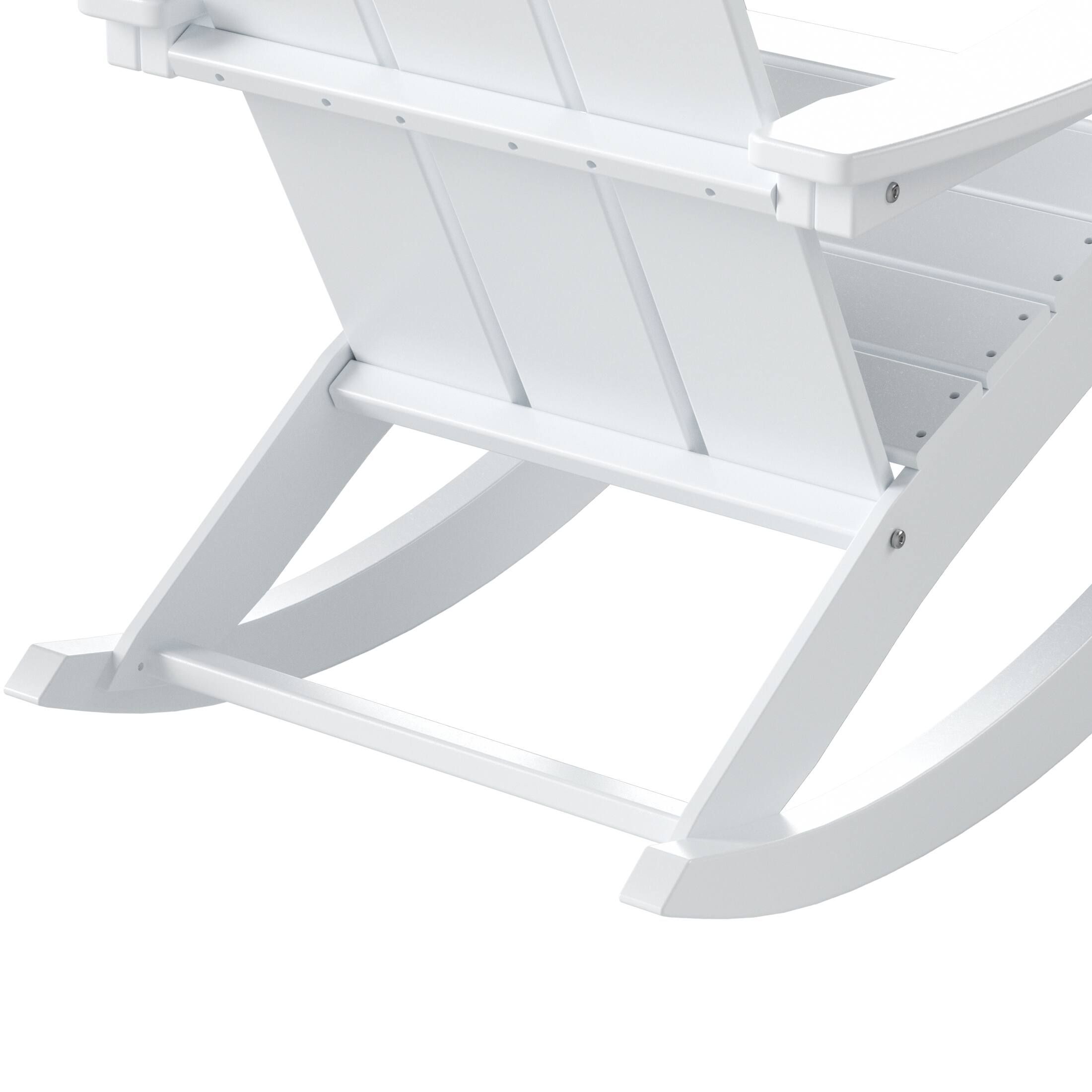 Alt View 6. WestinTrends - WestinTrends Ashore Outdoor Patio Modern Adirondack Rocking Chair - White.