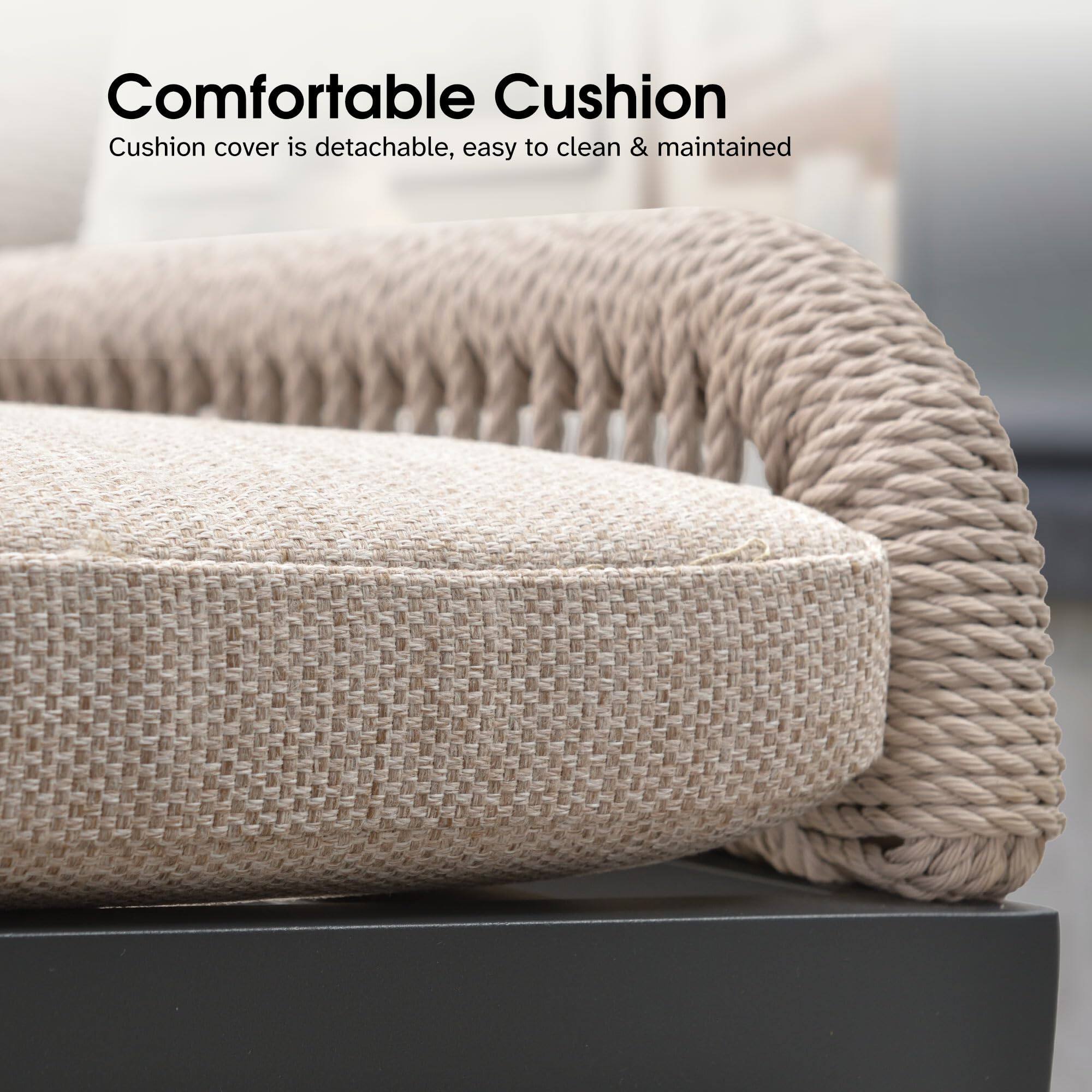 Comfortable Cushion  
Cushion cover is detachable, easy to clean & maintained