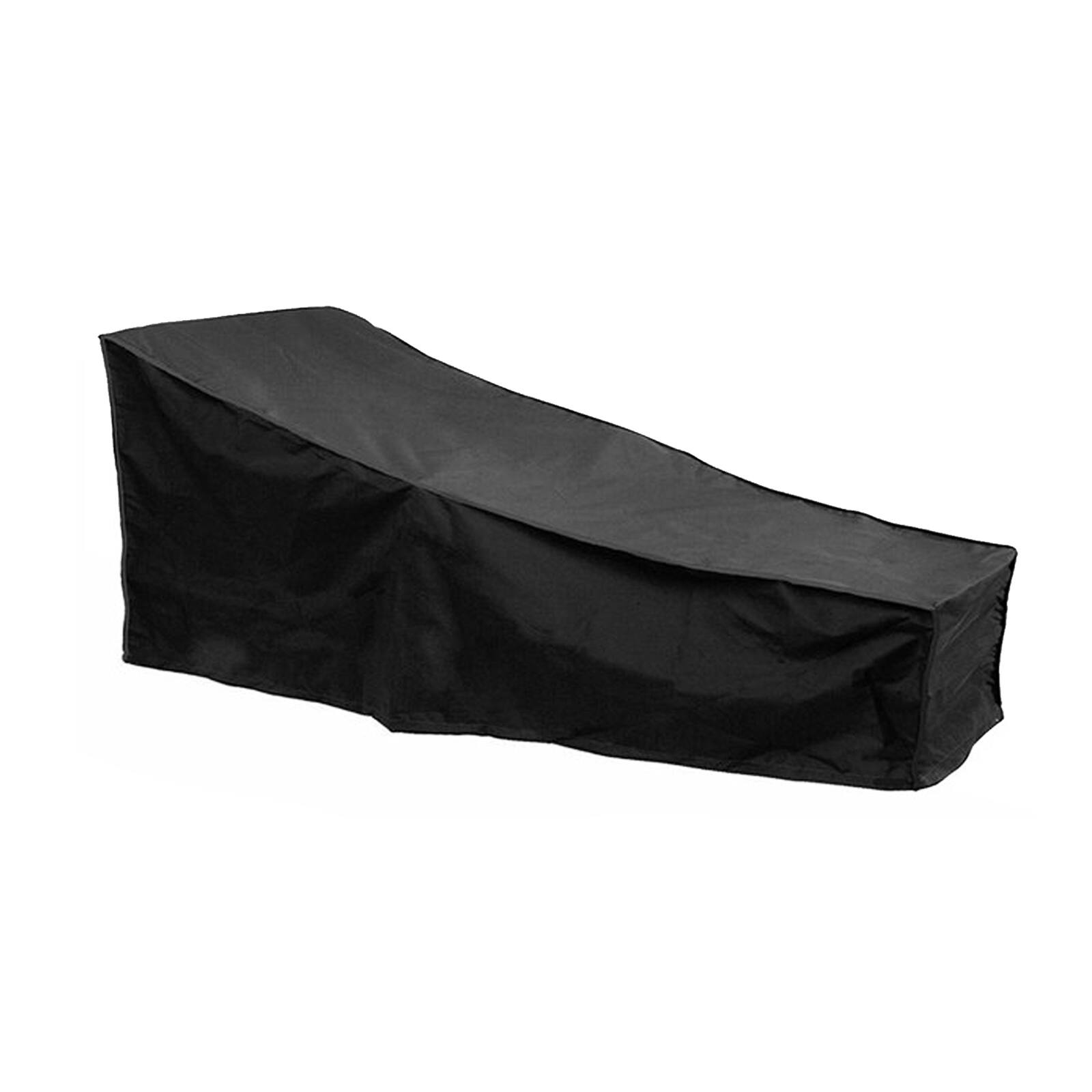 Front. Topteng - Waterproof Sun Lounge Chair Cover - 210D Oxford, All-Weather Dustproof Protection for Outdoor Garden Patio Furniture - Black.