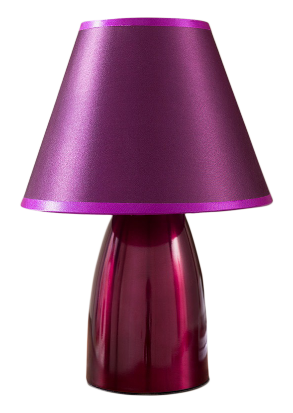 Angle. Kings Brand Furniture - Kings Brand Furniture Contemporary Table Lamp, Glossy Finish with Metal Base - Purple.
