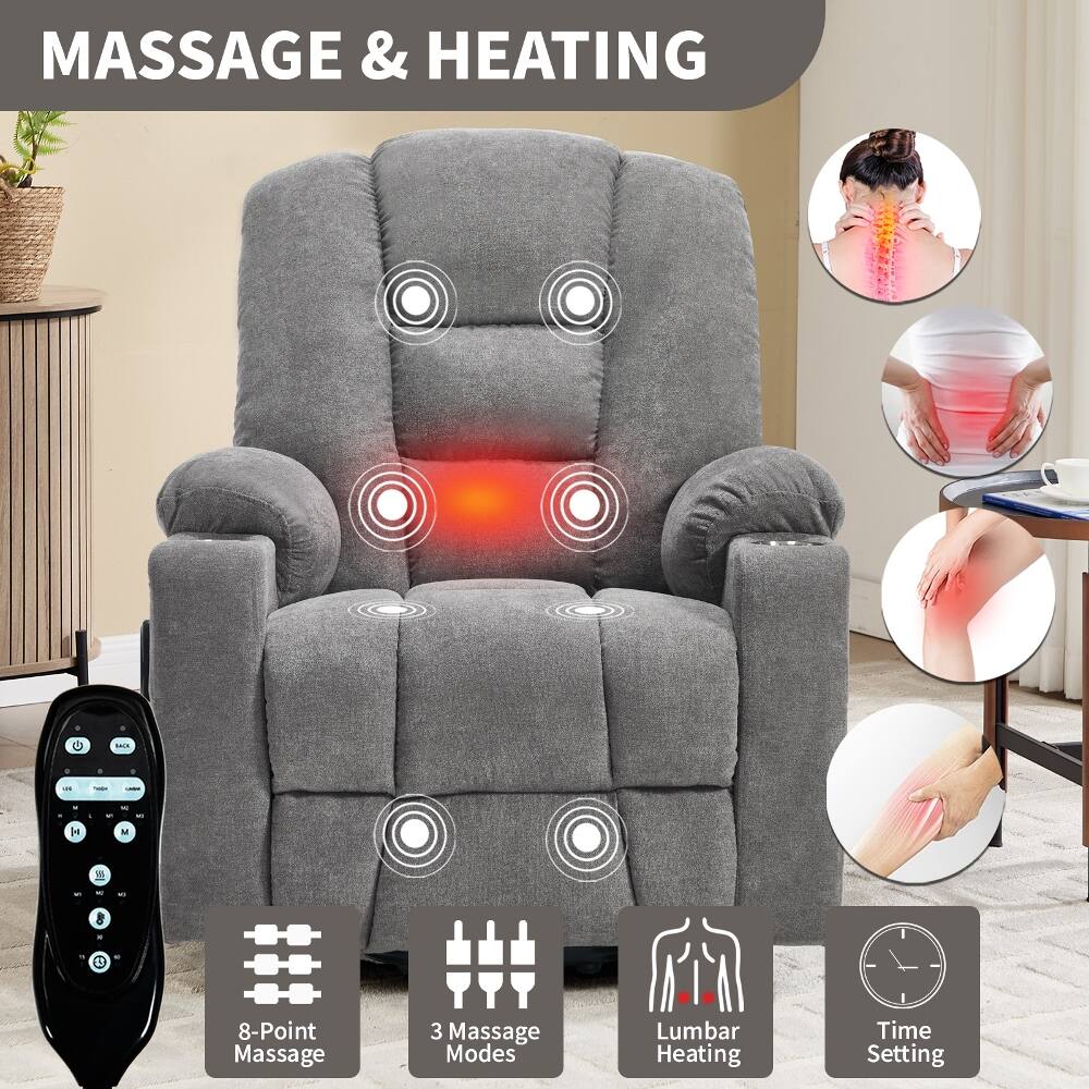 MASSAGE & HEATING

BACK

8-Point Massage
3 Massage Modes
Lumbar Heating
Time Setting