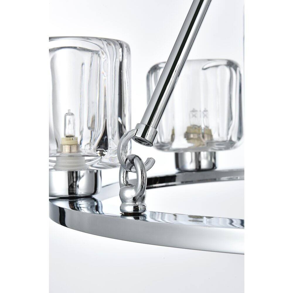 Alt View 2. Elegant Lighting - Cadence 26 Inch Chandelier In Chrome - Chrome And Clear.