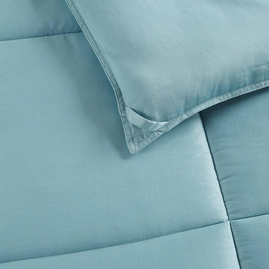 Alt View 5. Gracie Mills - Gracie Mills Monica 300 Thread Count Cotton Shell Luxury Down Alternative Comforter - Teal.