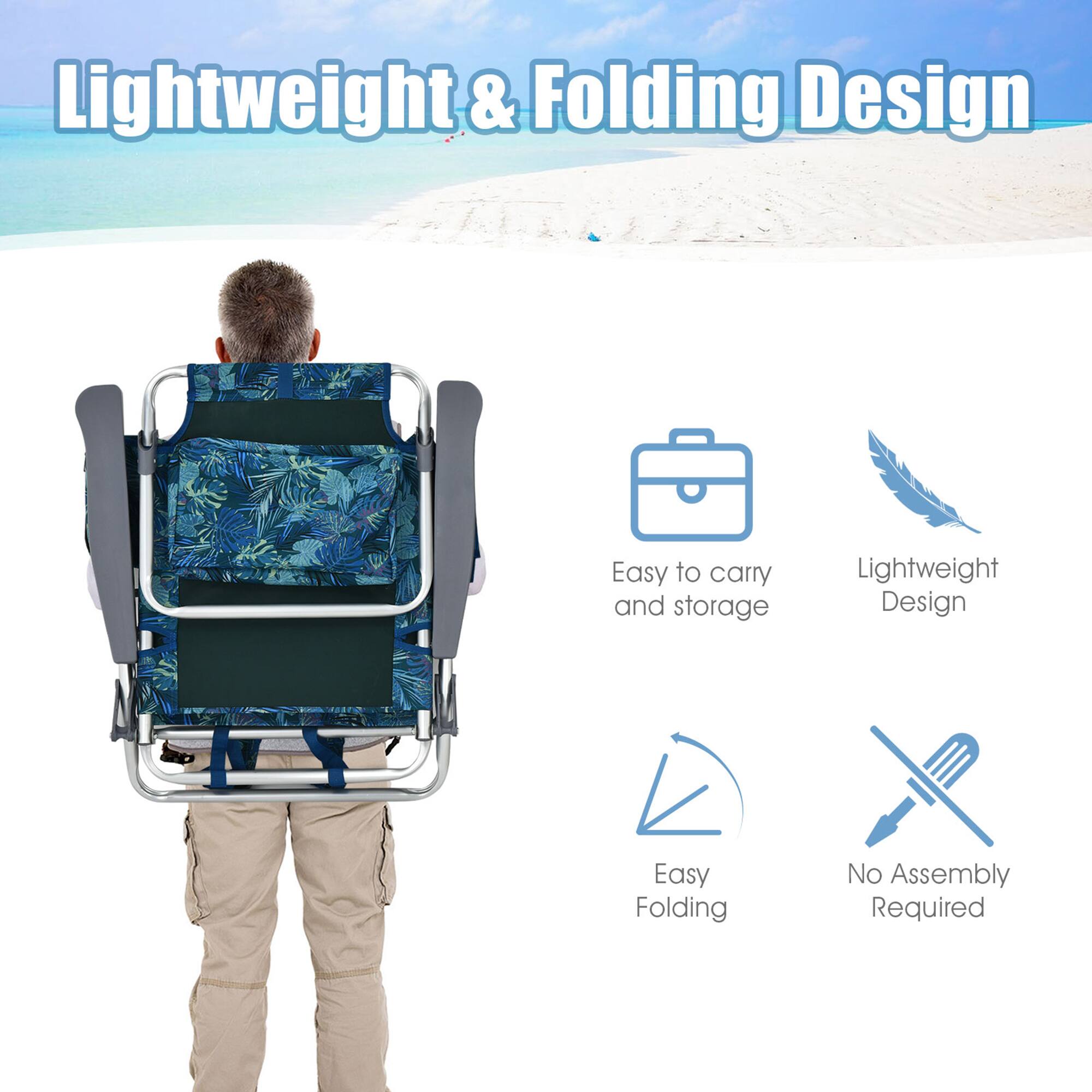 Lightweight & Folding Design

- Easy to carry and storage
- Lightweight Design
- Easy Folding
- No Assembly Required