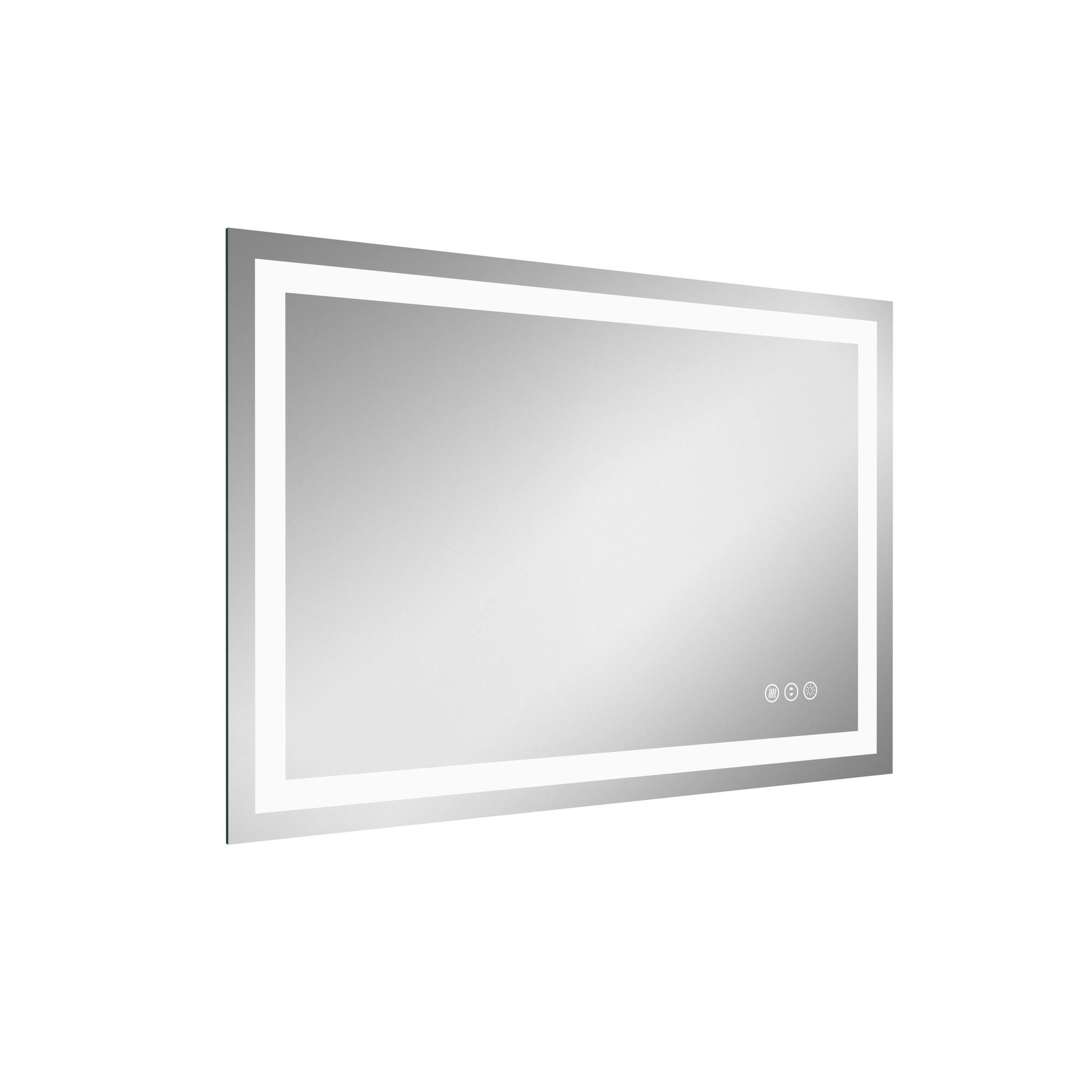 Alt View 1. Boyel Living - 30 in W x 44 in L Rectangular Frameless Wall Bathroom Vanity Mirror with Front and Backlit and Anti Fog.