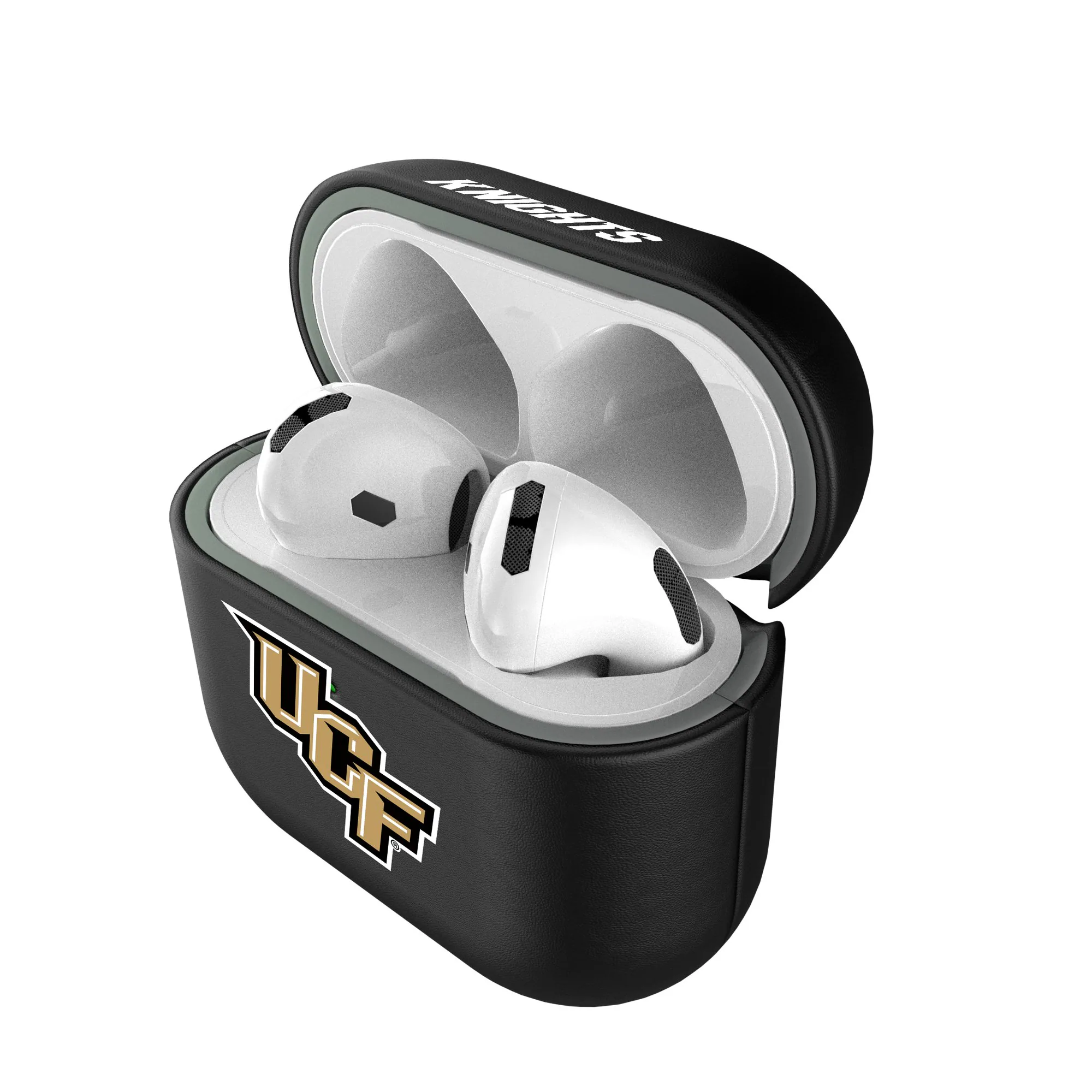 Alt View 3. Keyscaper - UCF Knights UCF Knights Insignia AirPods 4th Generation Case Cover - No Size - Black.