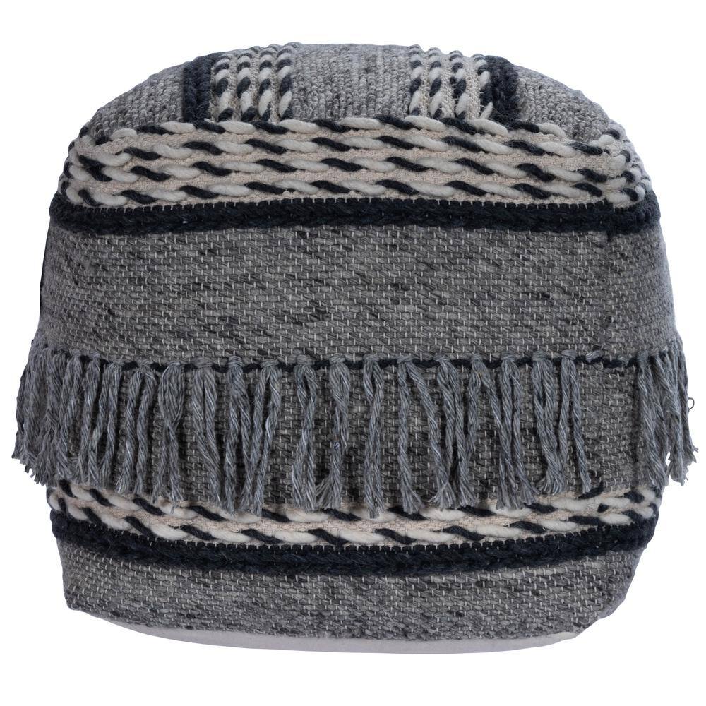 Left. Butler Specialty - Brynn Square Pouffe - Gray.