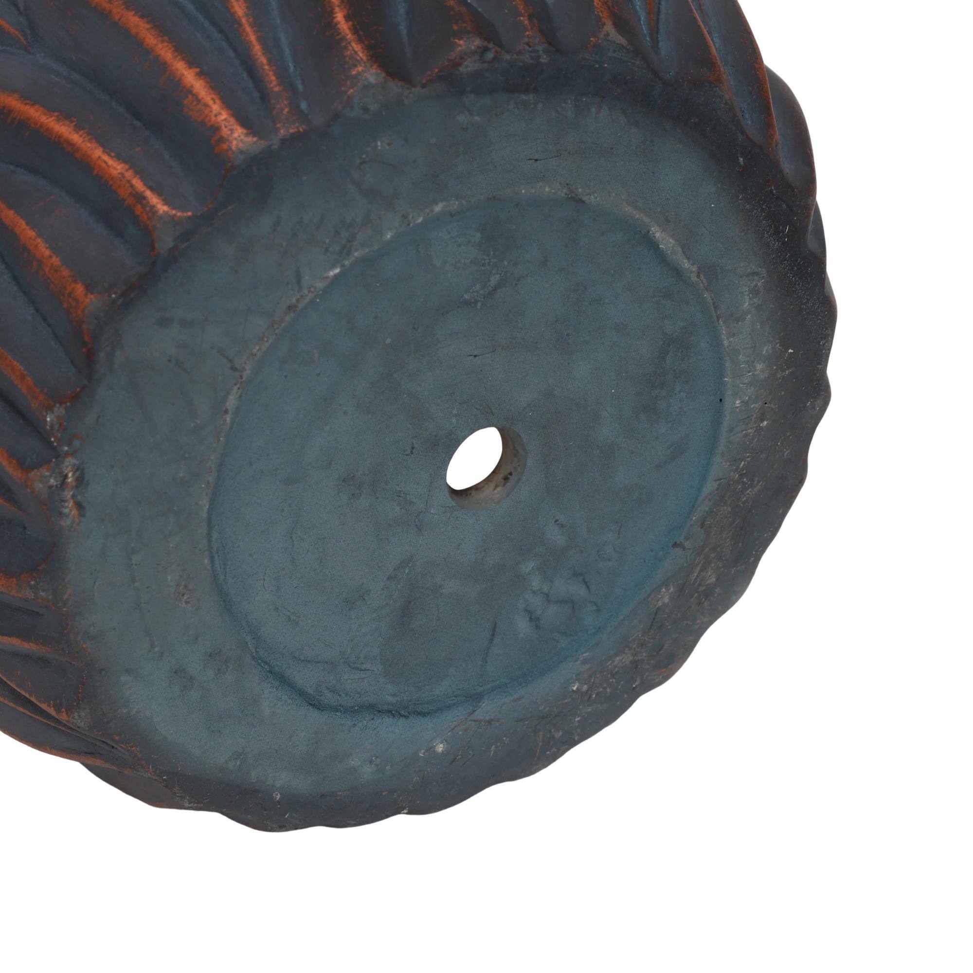Alt View 6. Boyel Living - 2  Piece Round Magnesium Oxide Planter Set  Hand  Painted Concrete Look with Drainage Holes - Copper.
