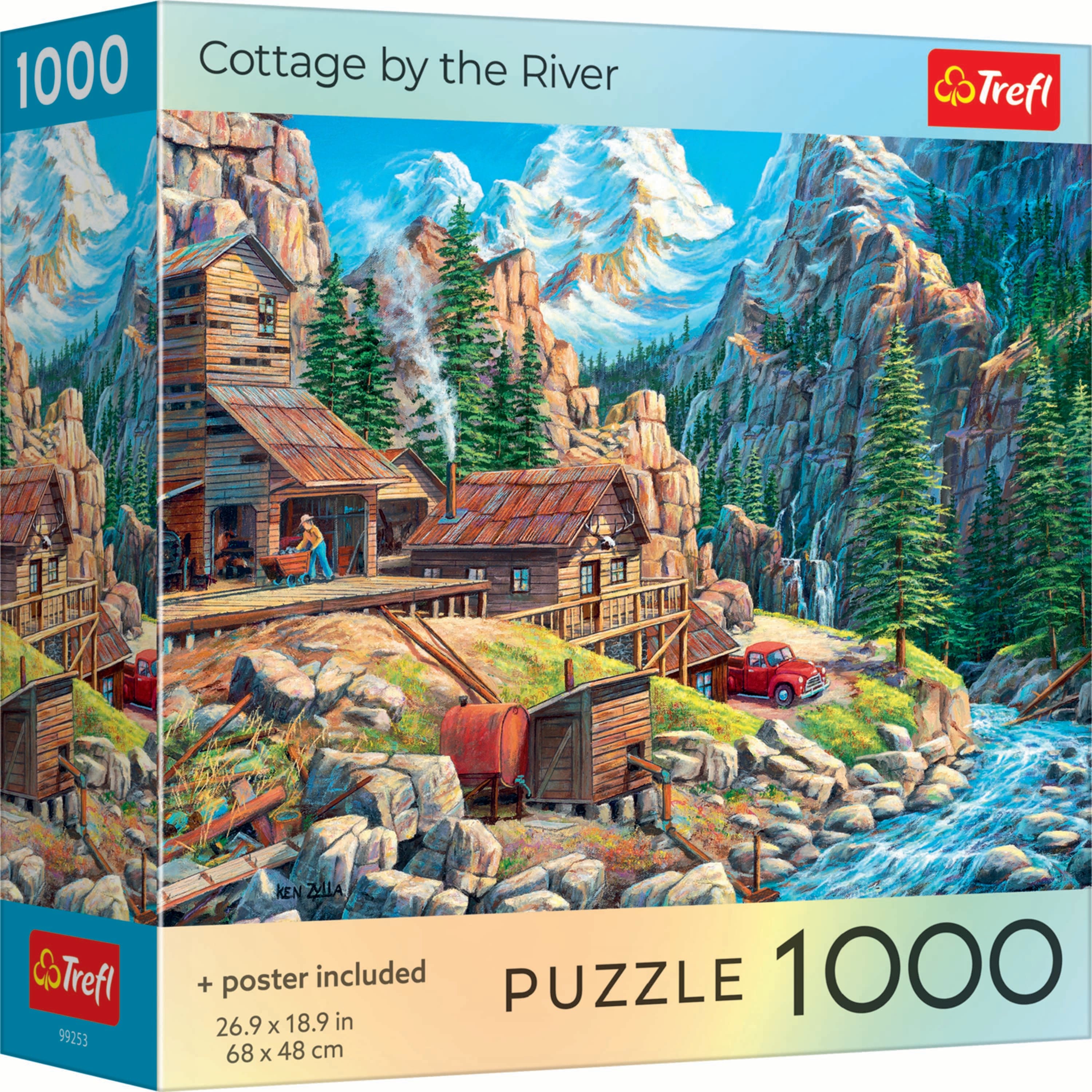 Trefl - Red Cottage by the River 1000 piece Puzzle