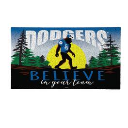 Evergreen Enterprises - Los Angeles Dodgers 28" x 16" Bigfoot Believe in Your Team Turf Door Mat - Multicolor