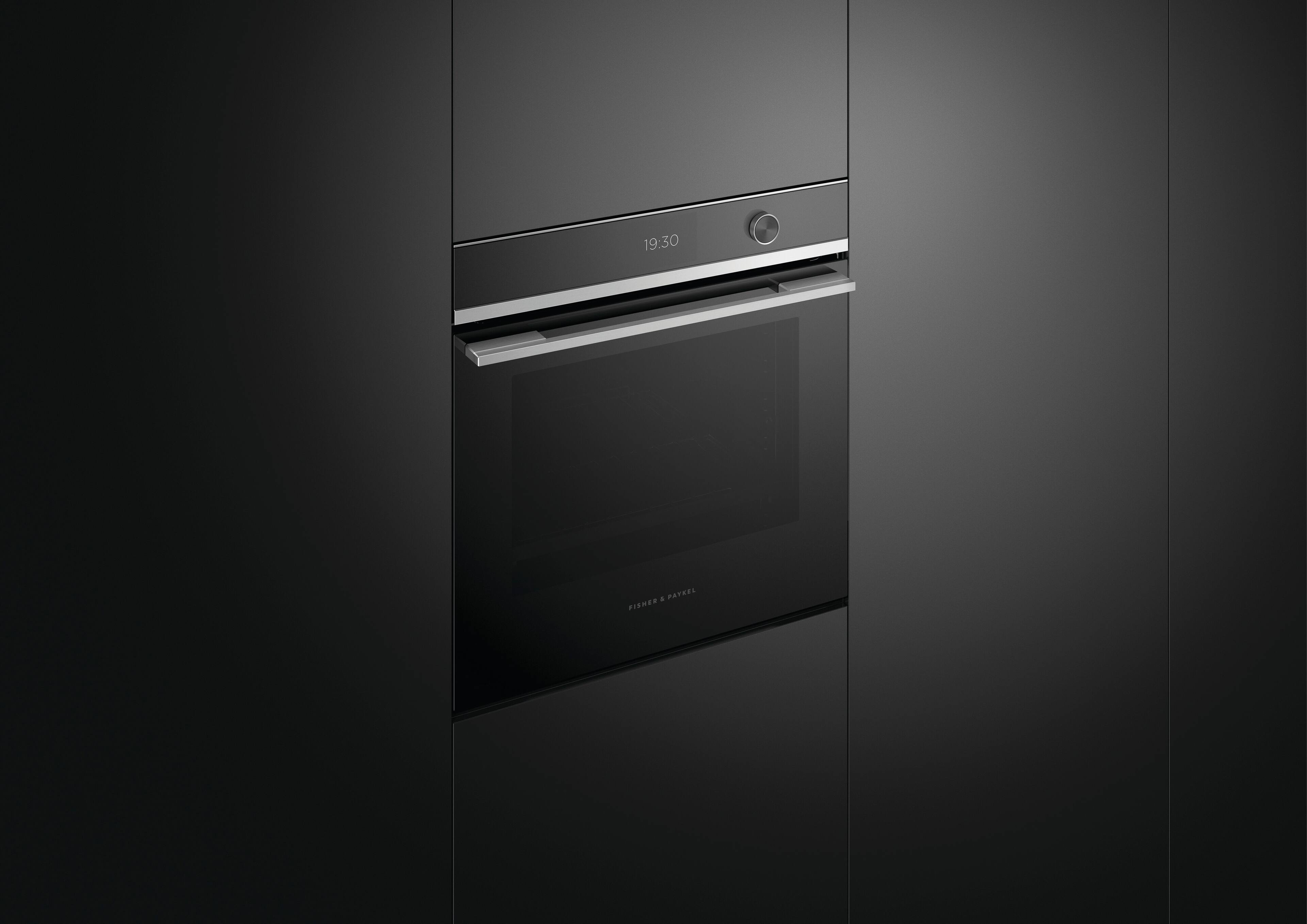 Alt View 11. Fisher & Paykel - 24-in Built-In Single Electric Convection Wall Oven - Stainless Steel.
