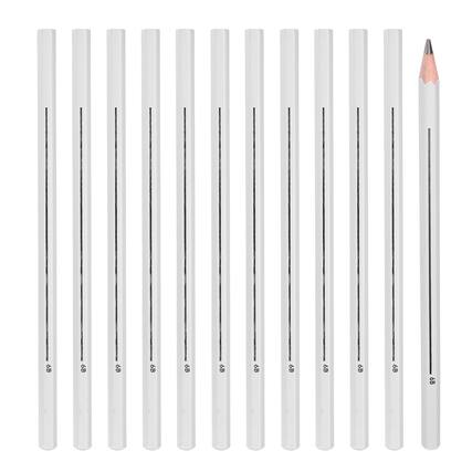 Front. Unique Bargains - 6B Drawing Pencils for Sketching, 12pcs Sketch Pencils w/ Built-in Sharpener for Drawing, Painting, Sketching - Black.