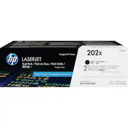 HP - 202X High Yield Toner Cartridge, 2/Pack (CF500XD) - Black