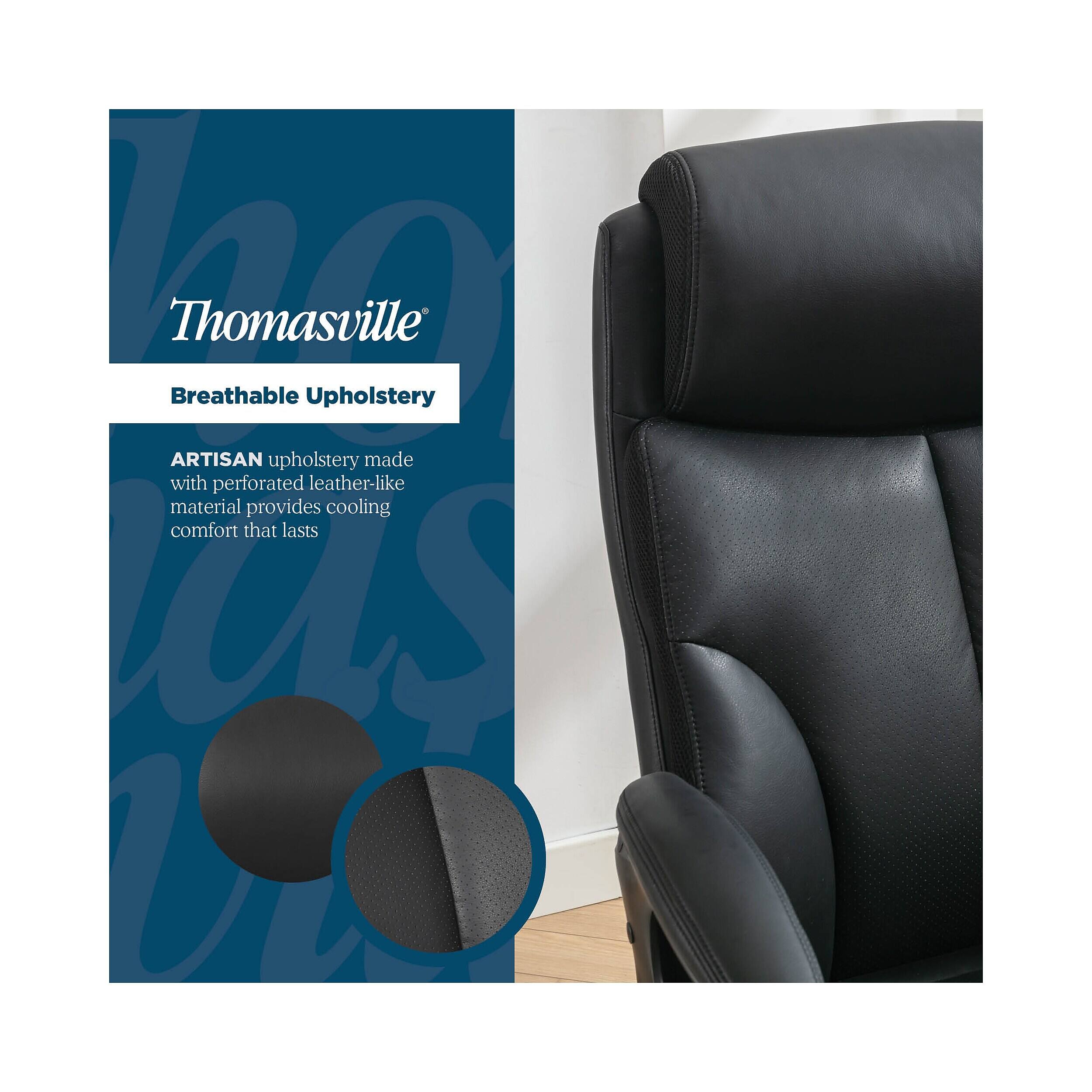 Thomasville Breathable Upholstery

ARTISAN upholstery made with perforated leather-like material provides cooling comfort that lasts