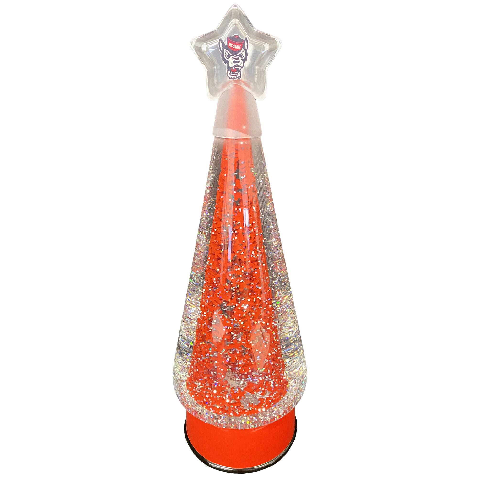 Alt View 1. Santa's Workshop - NC State Wolfpack 12" Tree Globe - Red.