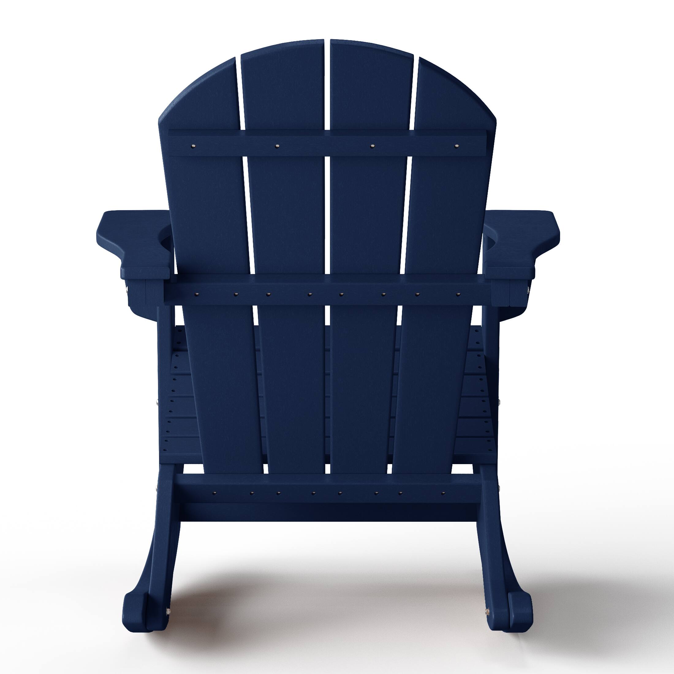 Alt View 2. WestinTrends - WestinTrends Malibu Outdoor / Patio Poly Adirondack rocking chair - Navy Blue.