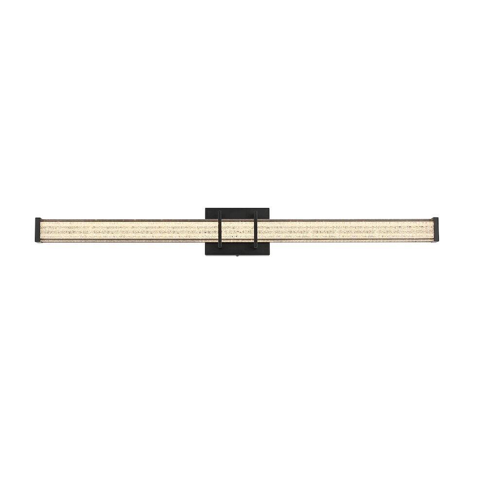 Alt View 1. Living District - Ivaan 36 Inch Led Wall Sconce In Black - Black.