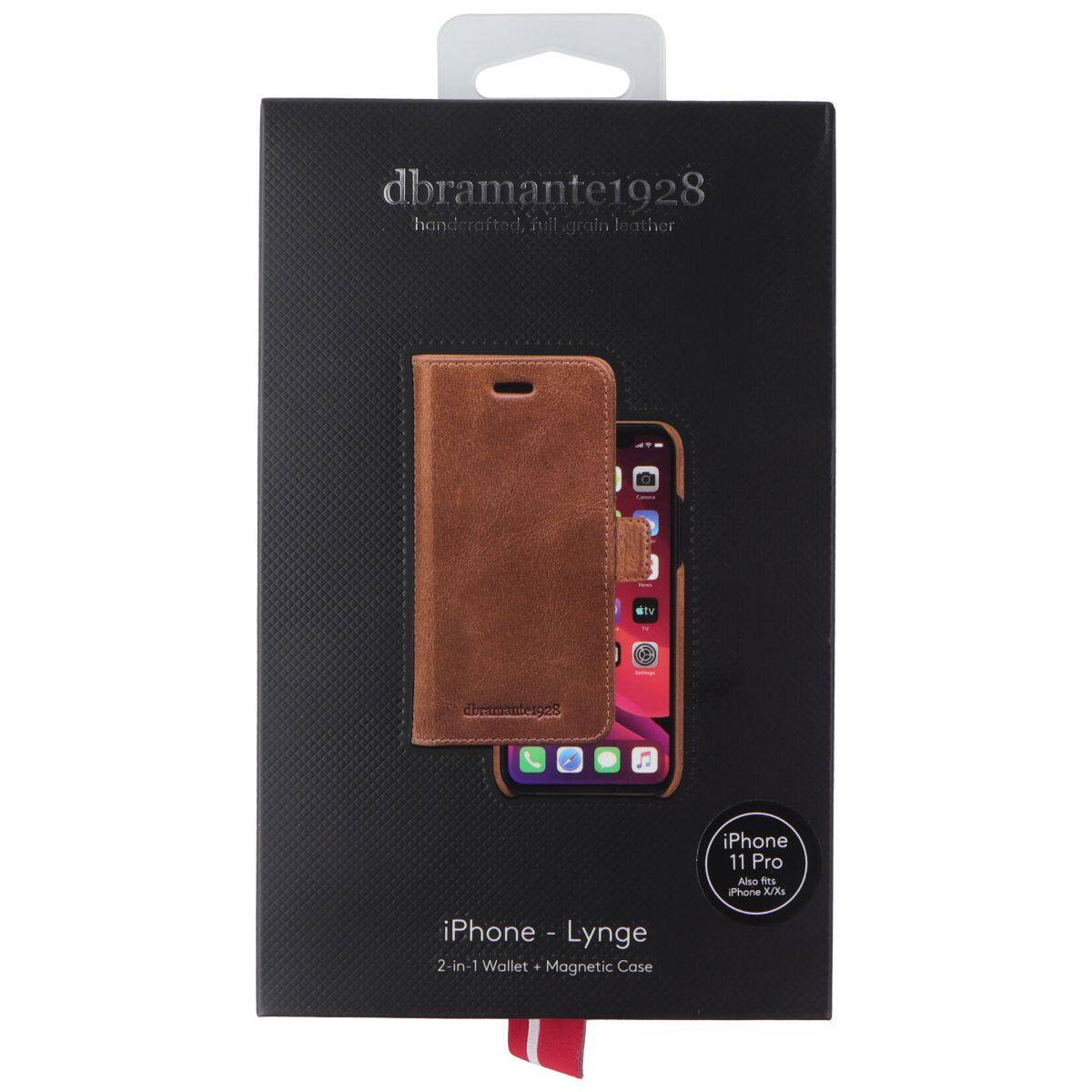 dbramante1928 handcrafted, full grain leather iPhone 11 Pro Also BES Phone X/Xs iPhone - Lynge 2-in-1 2 Wallet Magnetic Case