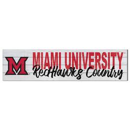 Jardine - Miami University RedHawks 10'' x 40'' Logo Sign - White