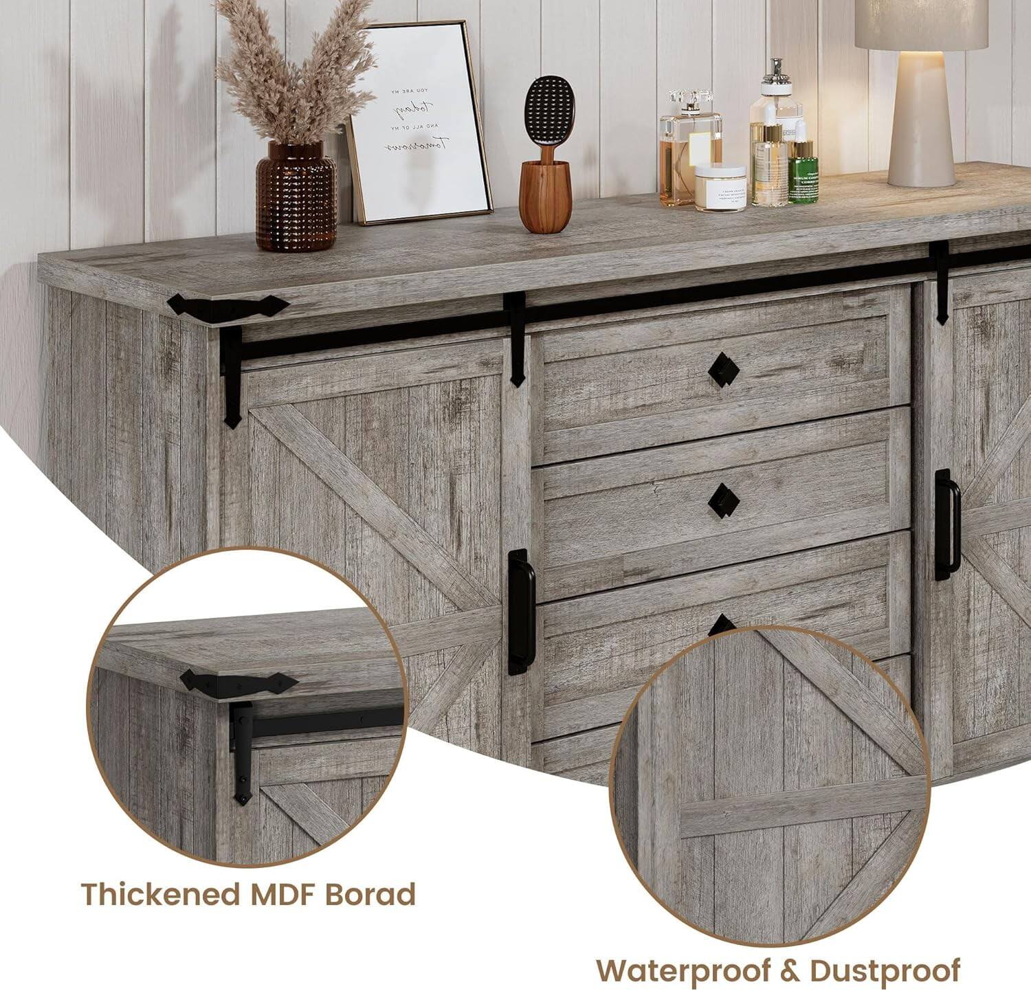 Thickened MDF Board  
Waterproof & Dustproof