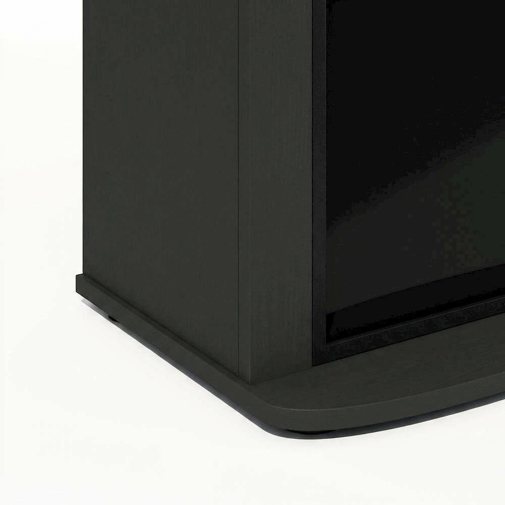 Alt View 2. FurniFact - FurniFact Display Side Table, Open Shelf, Fireplace Ready - Black - Americano/Black.
