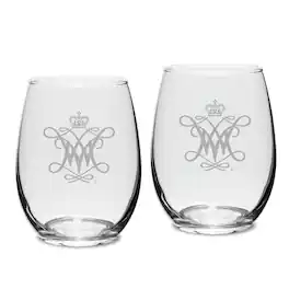 Jardine - William & Mary Tribe 15oz. 2-Piece Stemless Wine Glass Set - Multicolor