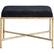 Alt View 2. Meridian Furniture - Valley Black Chenille Fabric Bench - Black.
