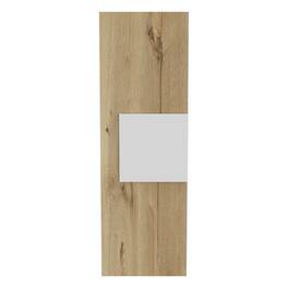 TuHome - Vanguard Medicine Cabinet, Three Shelves, Single Door Cabinet - White / Light Oak