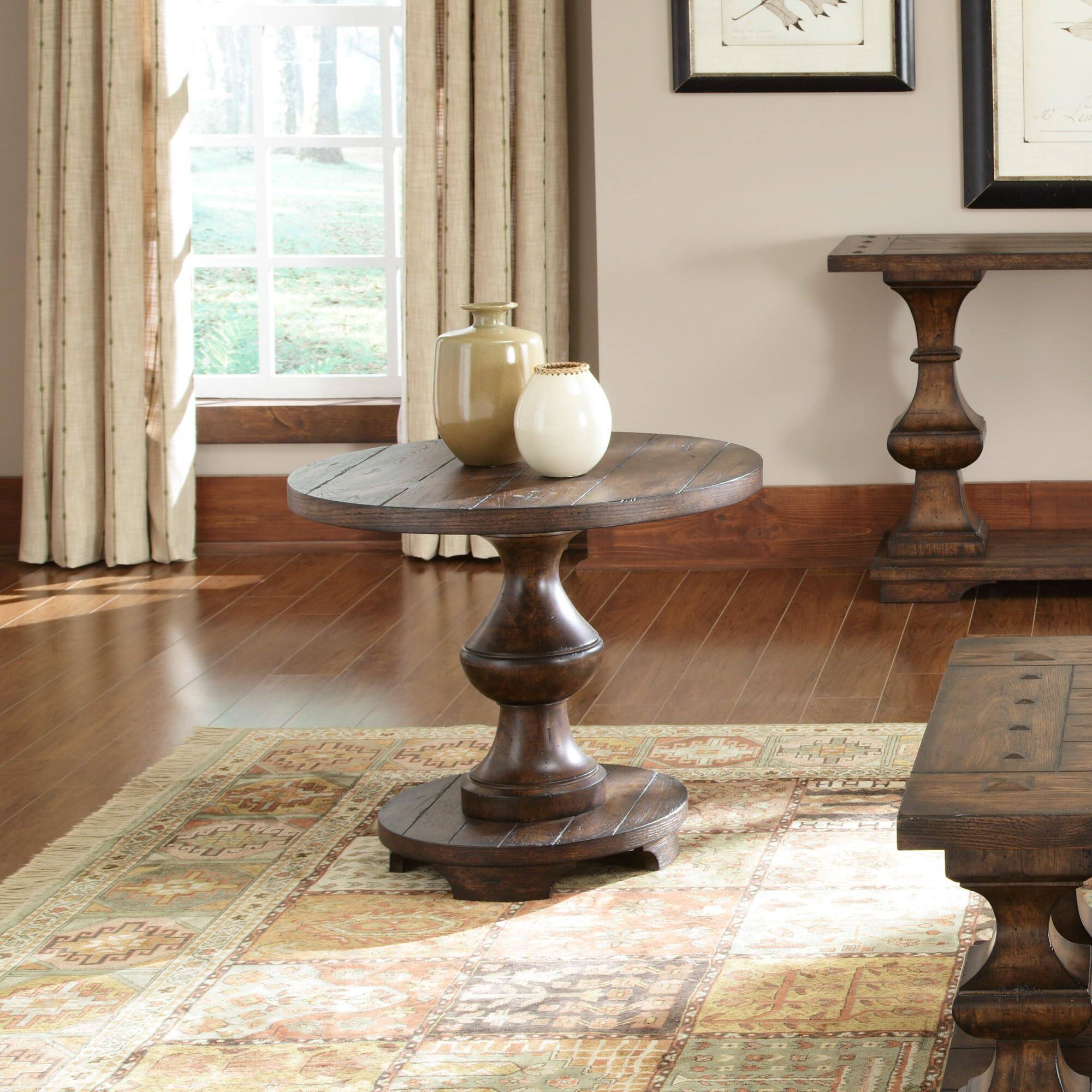 Left. Liberty Furniture Industries - Sedona End Table in Kona Brown - Brown.