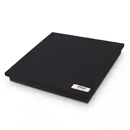 Pyle - Sound Dampening Speaker Riser Foam - Audio Acoustic Noise Isolation Platform Pads Recoil Stabilizer w/ Rubber Base - Charcoal Gray