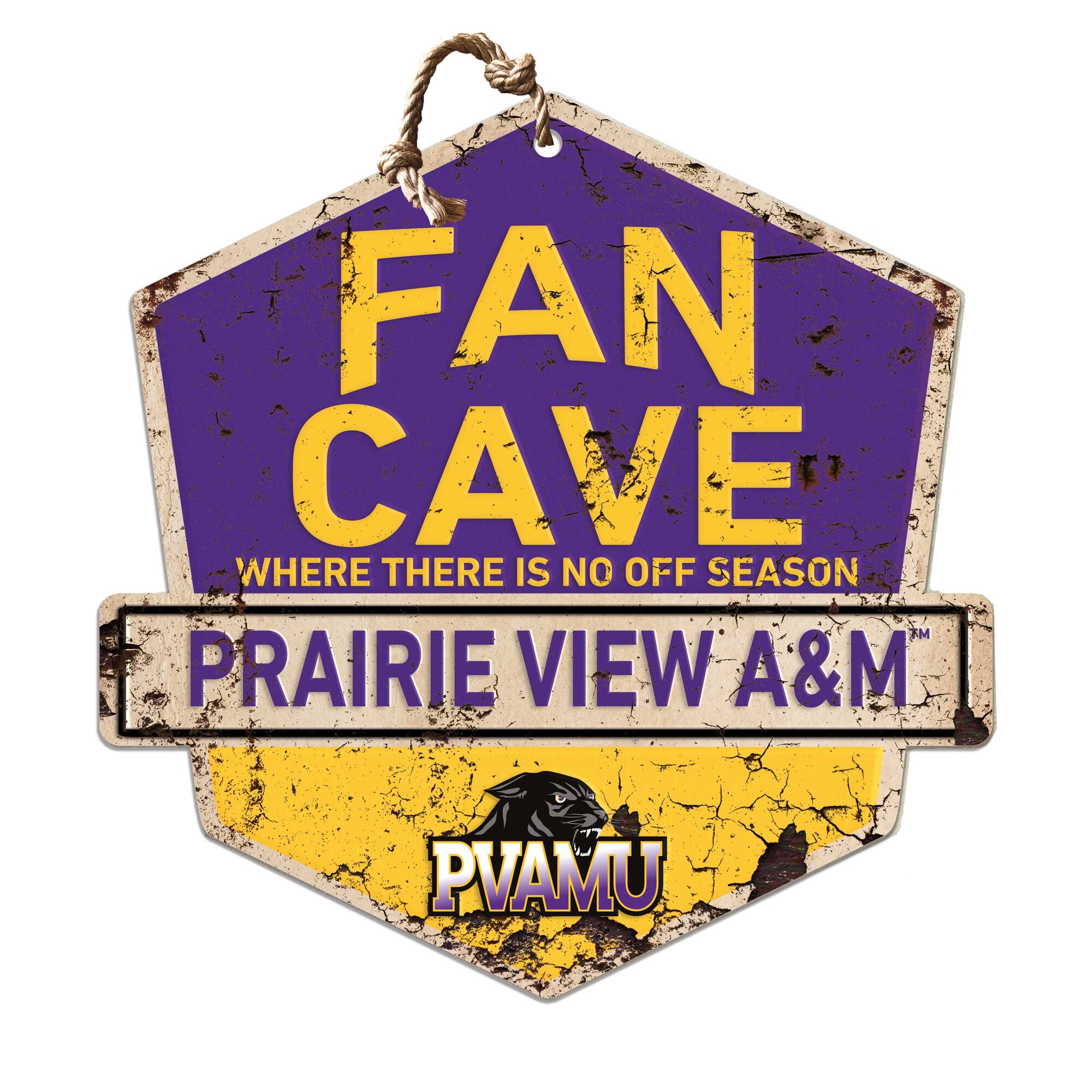 Prairie View A&M Panthers 20'' x 20'' Fan Cave Badge Sign