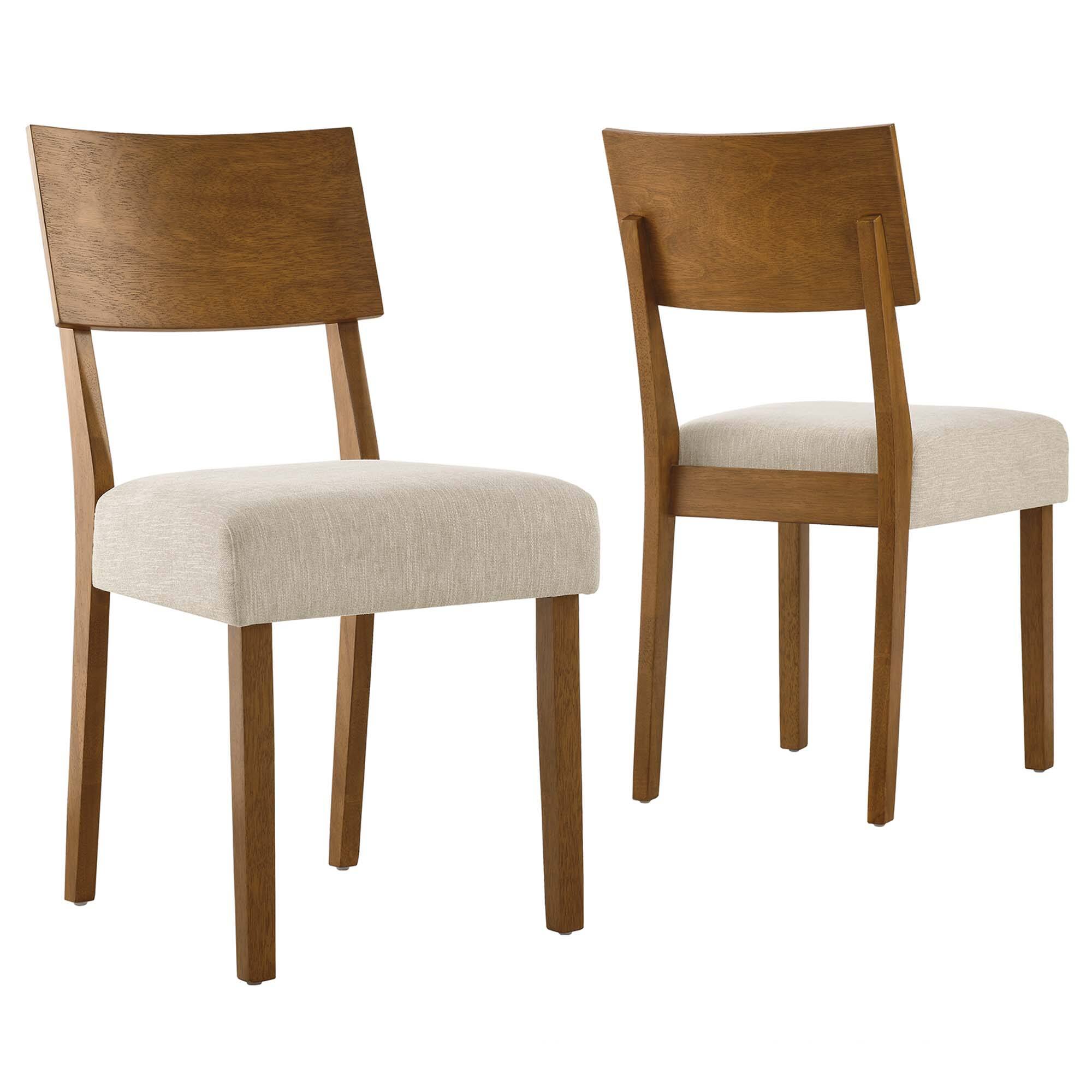 Angle. Modway - Pax Wood Dining Side Chairs Set of 2 - Brown.