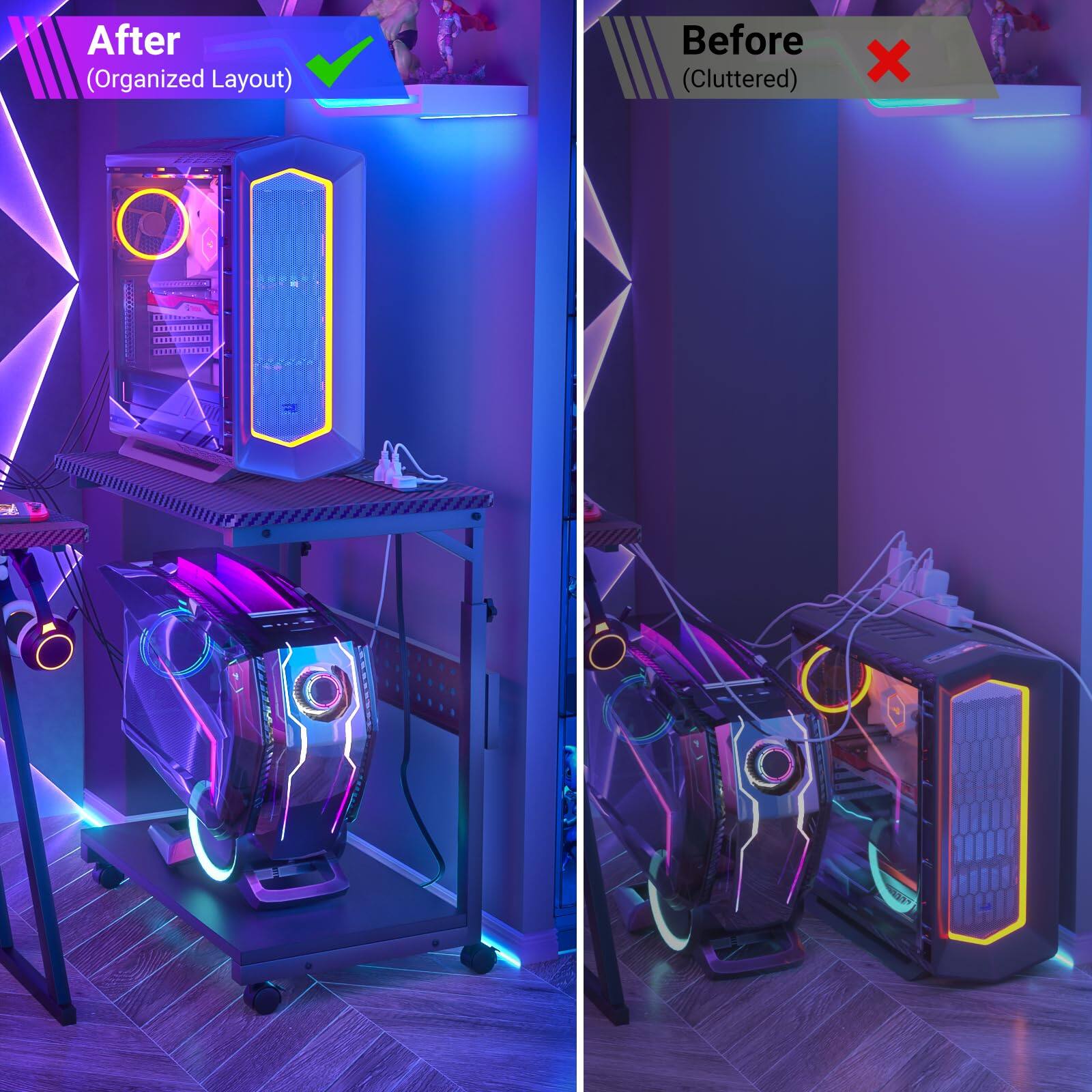 After (Organized Layout)  
Before (Cluttered)