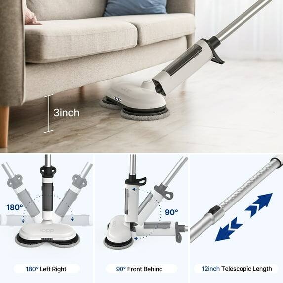 I 3inch 180° Left Right 90° Front Behind 12inch Telescopic Length