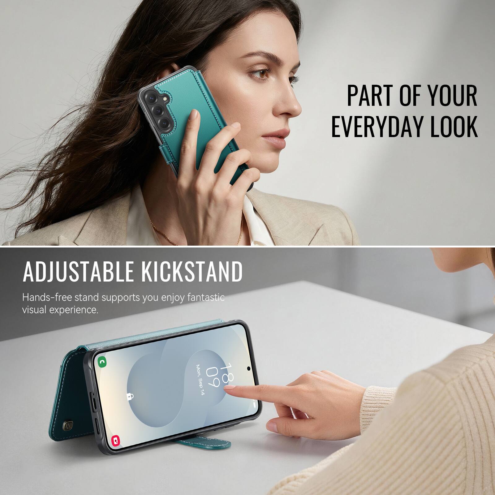 PART OF YOUR EVERYDAY LOOK

ADJUSTABLE KICKSTAND
Hands-free stand supports you enjoy fantastic visual experience.

Mon 1 Sep 6:00