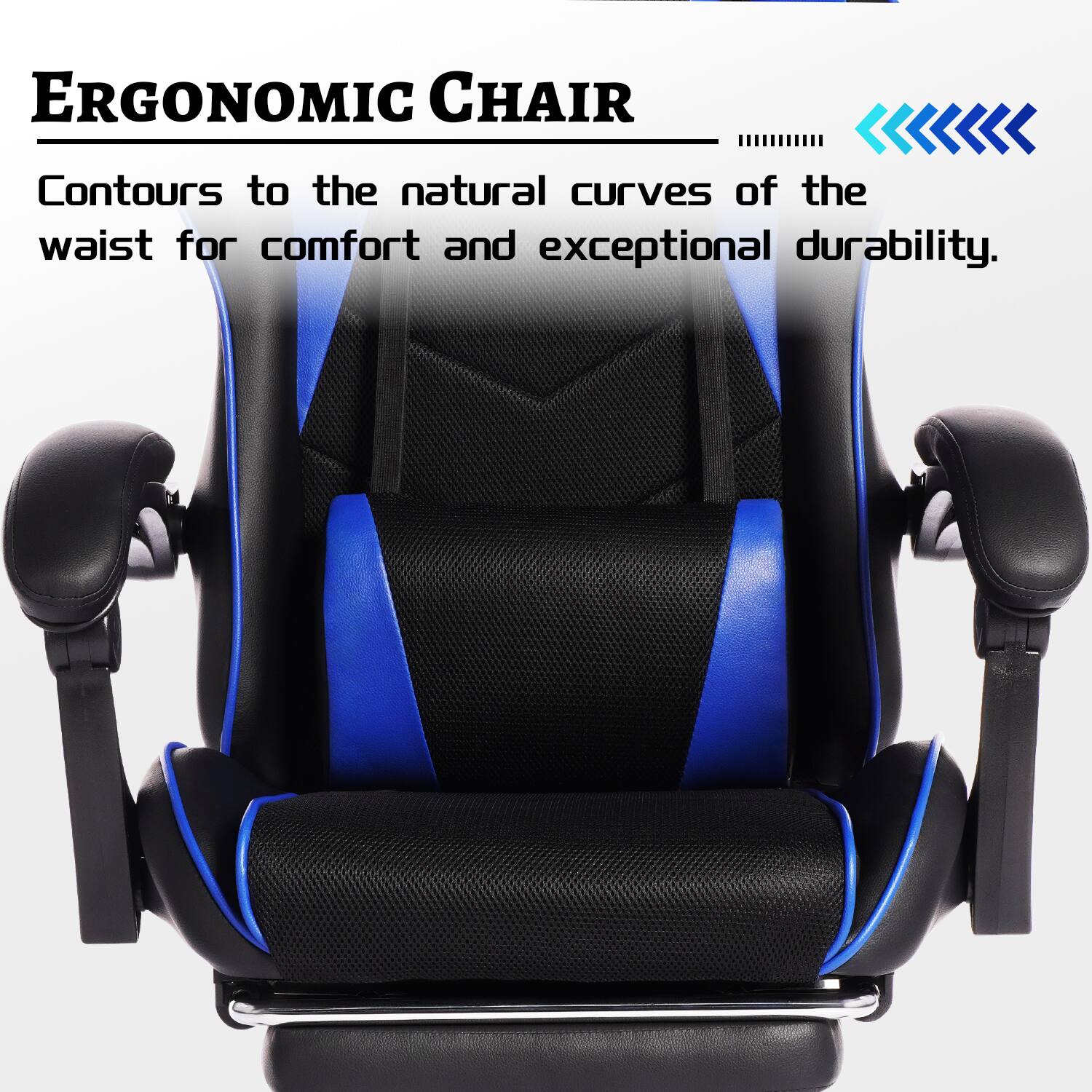 ERGONOMIC CHAIR

Contours to the natural curves of the waist for comfort and exceptional durability.