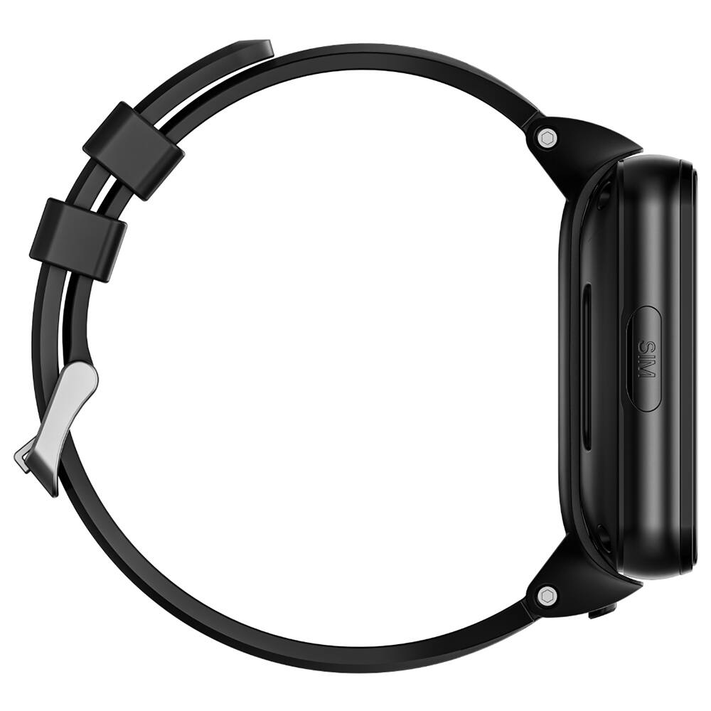 Left. LOKMAT - APPLLP MAX Smartwatch, 2.88 inch Screen, 4G/5G Network, Heart Rate Monitoring, 1500mAh Battery, Android 11 - Black.