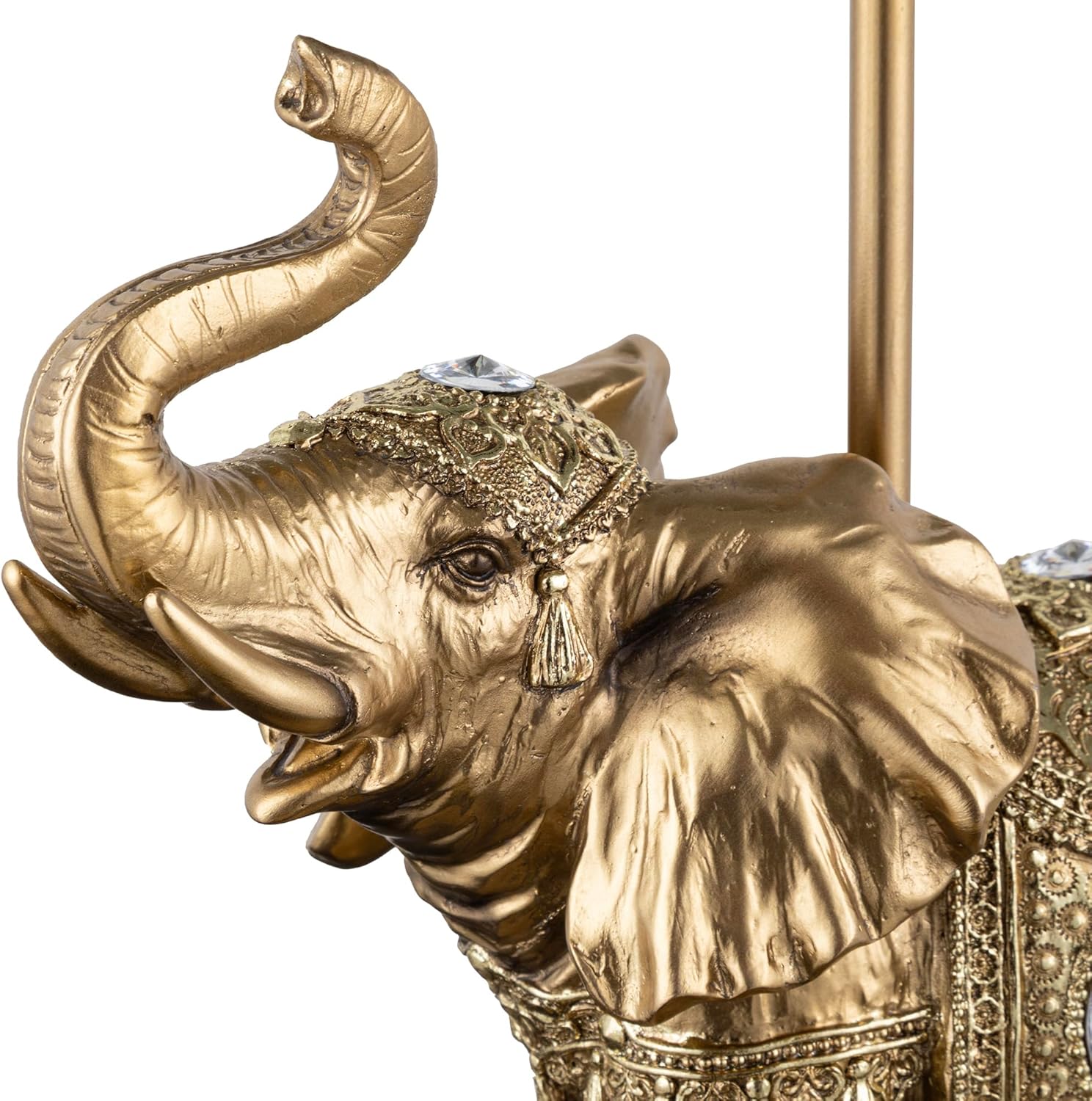 Alt View 5. FC Design - FC Design Hand Painted Detailed 18.5"H Thai Elephant Lamp Decorative Table Lamp – Stylish Decor & Gift Idea.