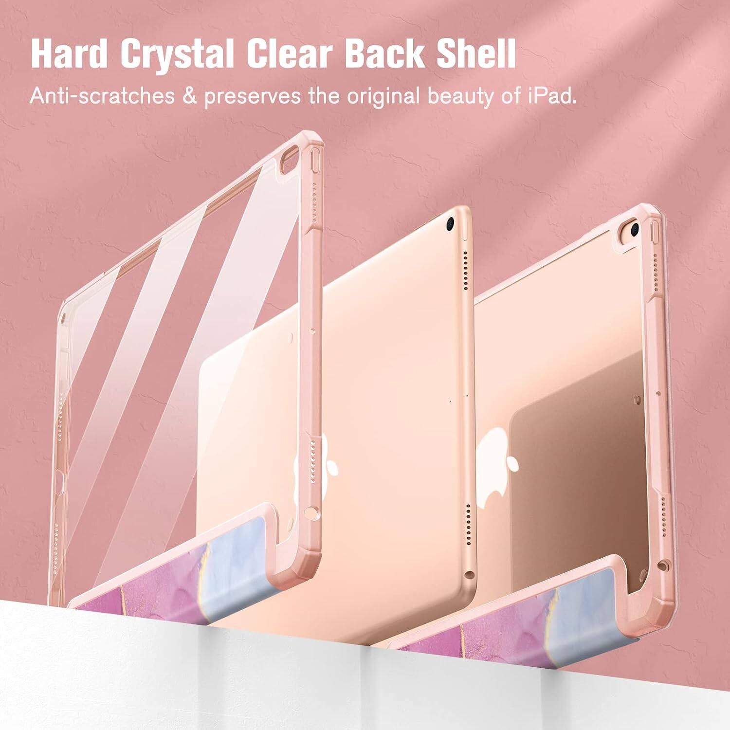 Hard Crystal Clear Back Shell  
Anti-scratches & preserves the original beauty of iPad.