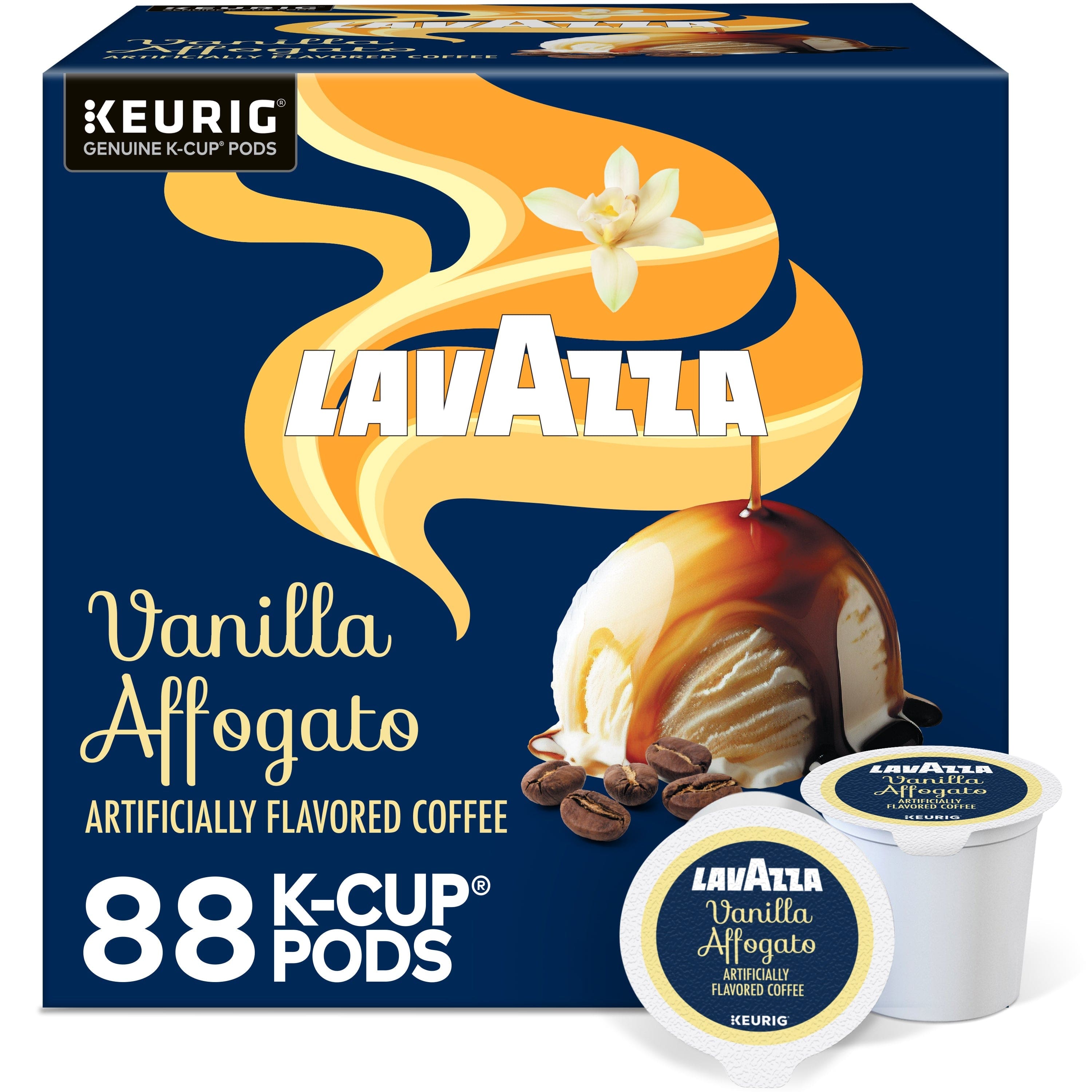 Lavazza - Vanilla Affogato Keurig K-Cup® Pods, Light-Medium Roast, 100% Arabica (88 Pods)