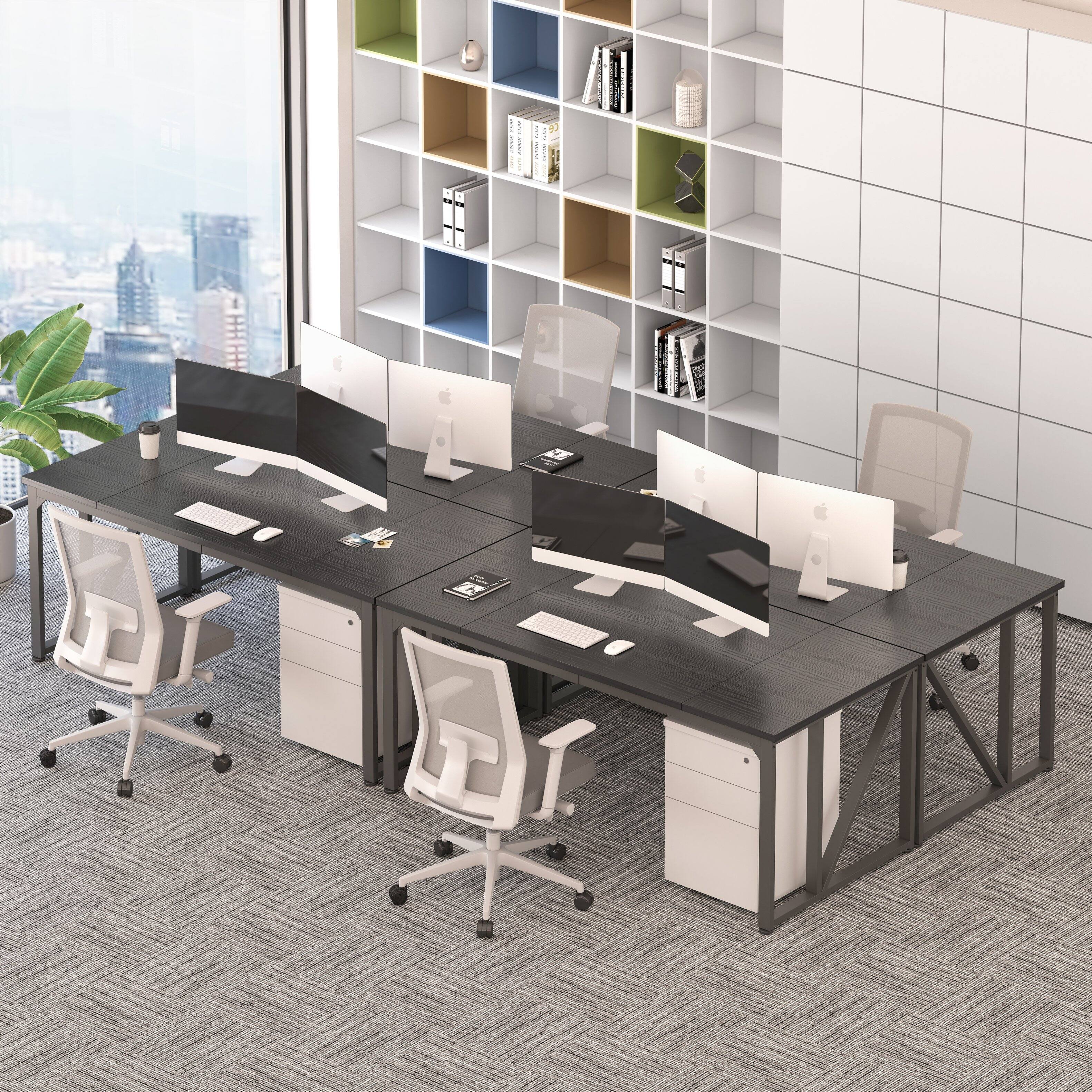 Alt View 1. PexFix - 70-Inch Heavy-Duty Office Desk, Gaming Desk with Reinforced Steel Frame & Adjustable Feet - Black.