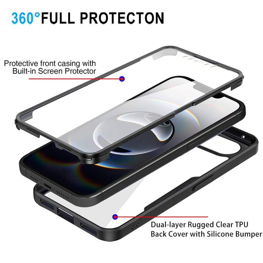 Dteck for Apple iPhone 17e/16e Rugged Case,Slim Full Body Clear Back ...