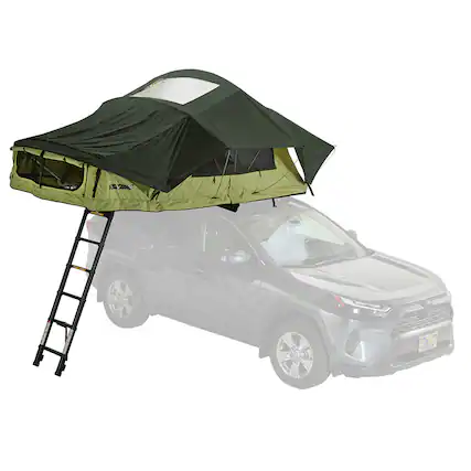 Front. Yakima - Yakima SkyRise HD Heavy Duty 4 Season Rooftop Tent, Mattress for 2 People, Green - Green.