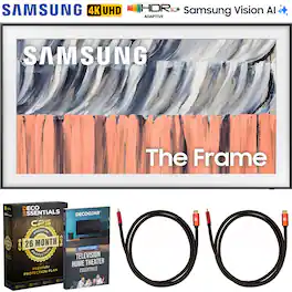 Bundle - Samsung - 98" The Frame QLED 4K TV (2026) + 26-Month Extended Warranty Protection Package