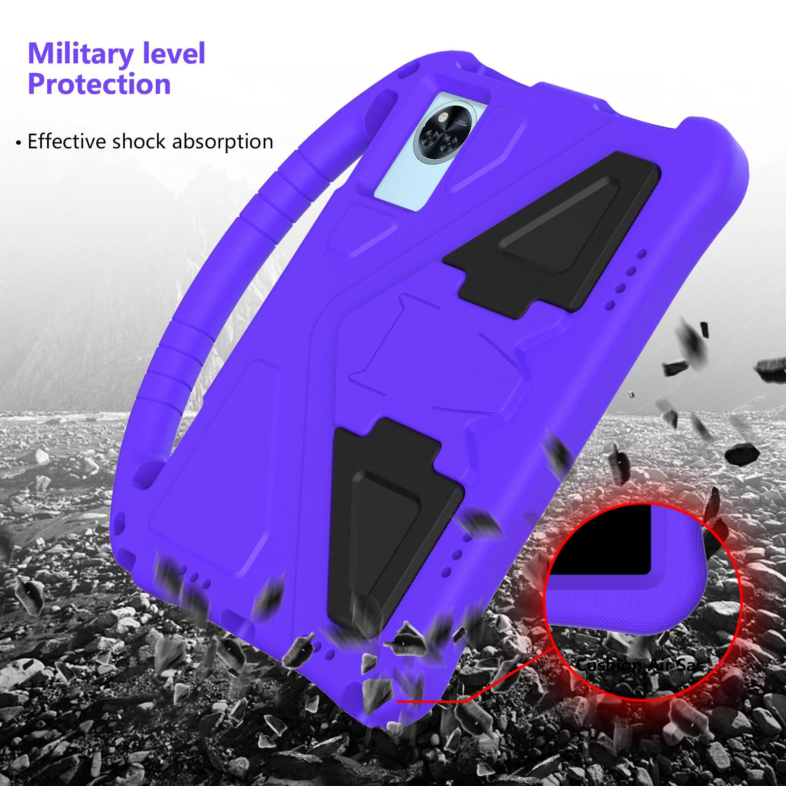 Military level Protection  
- Effective shock absorption